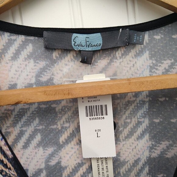 Eva Franco Anthropologie Belinda Top Size L NWT Plaid Mesh Ruffle Bell Sleeve - Picture 6 of 9